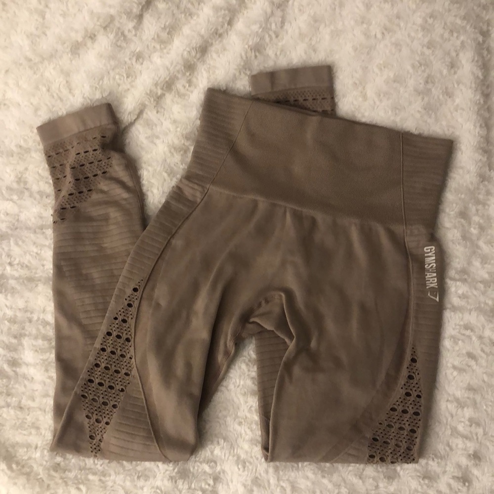 Tan energy gymshark full length leggings